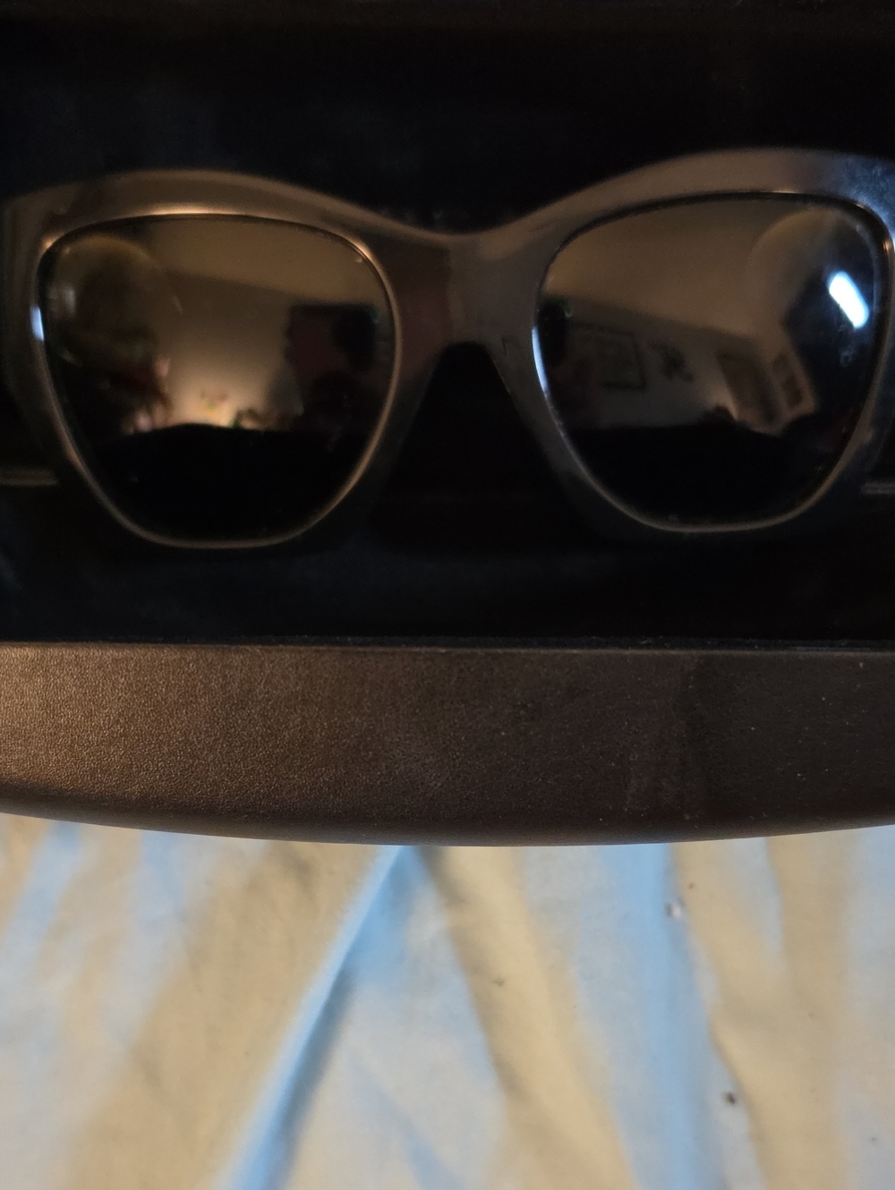 Versace Womens Black Sunglasses with Dark Lenses - Classic Designer Frame